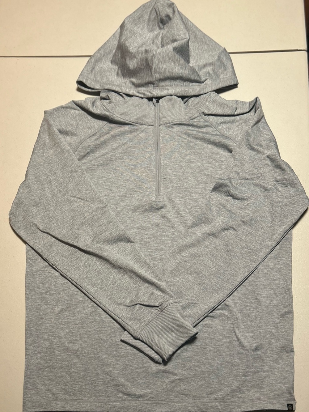GAIAM Lightweight Gray Hoodie Quarter-Zip Pullover - Size XL